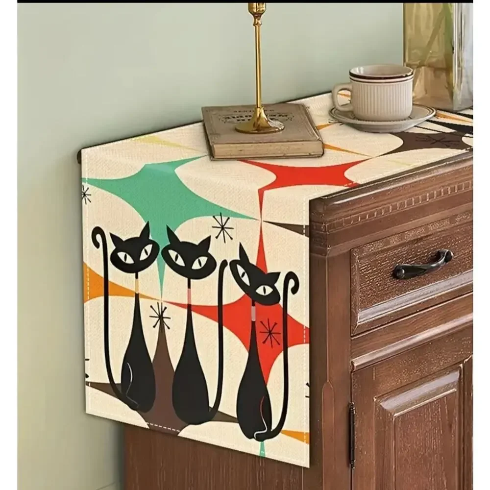MCM Atomic Cats Table Runner 13